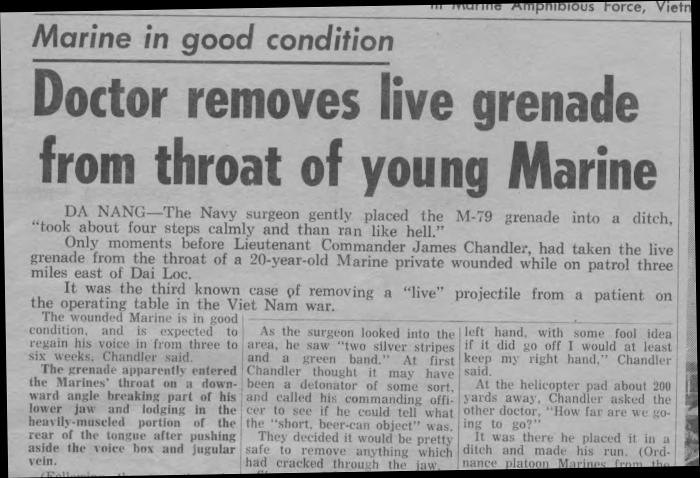 Article from Sea Lion December 28 1966