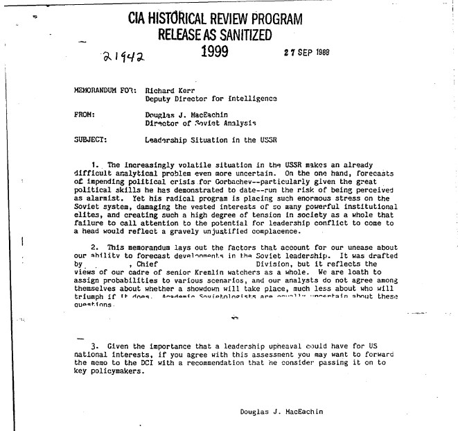 Ronald Reagan Cold War CIA Files 5