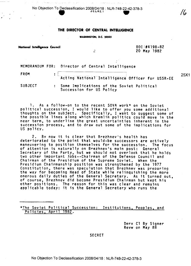 Ronald Reagan Cold War CIA Files 7