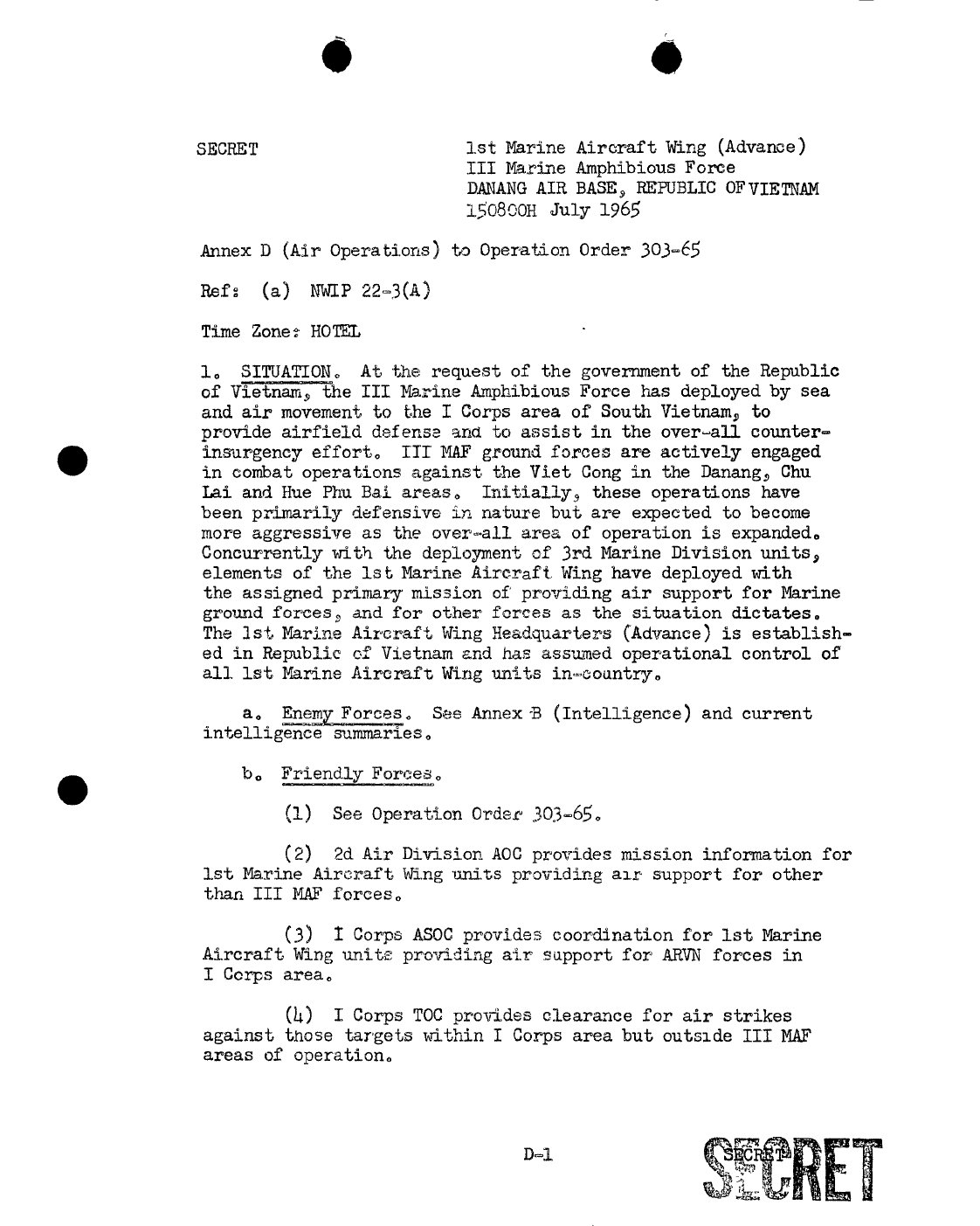 Vietnam-War-1st-Marine-Corp-Aircraft-Wing-Command-Activit- Reports-Page-1