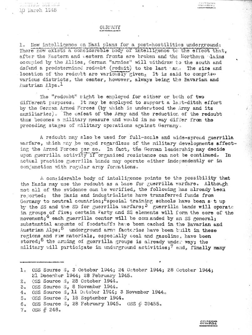 World War II German Control and Crimes in Europe OSS Reports Sample Page 4