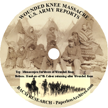 Wounded Knee Massacre Army Reports CD-ROM