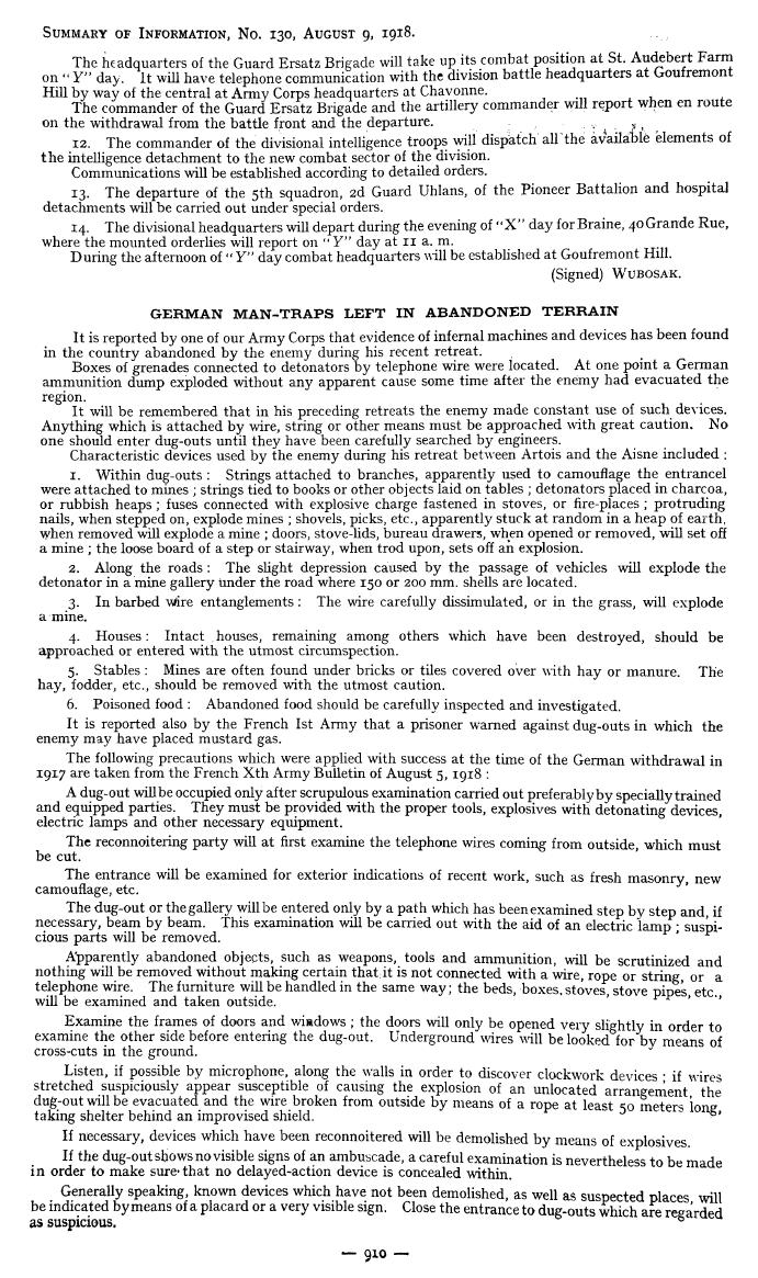 American Expeditionary Forces Daily Summary of Information Reports 5