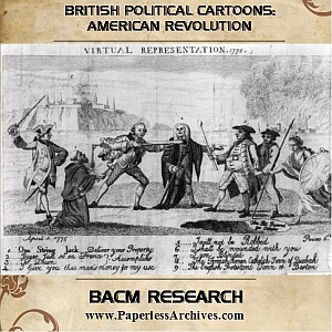 British Cartoons American Revolution SQUARE