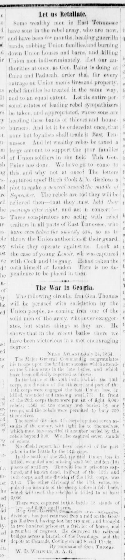 Brownlow's Knoxville Whig and Rebel Ventilatorb article 6