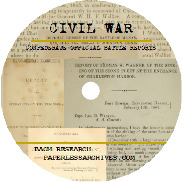 Civil War Confederate Official Battle Reports Disc