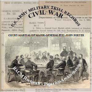 Civil War U.S. Army Civil War and Reconstruction Era Court Martial Records 
