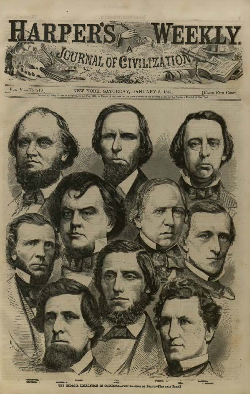 Civil War Harpers Weekly Cover January 1861