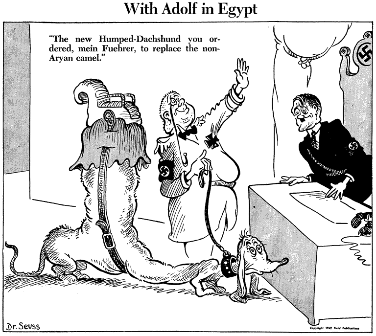 Dr Seuss World War II Political Cartoon 1