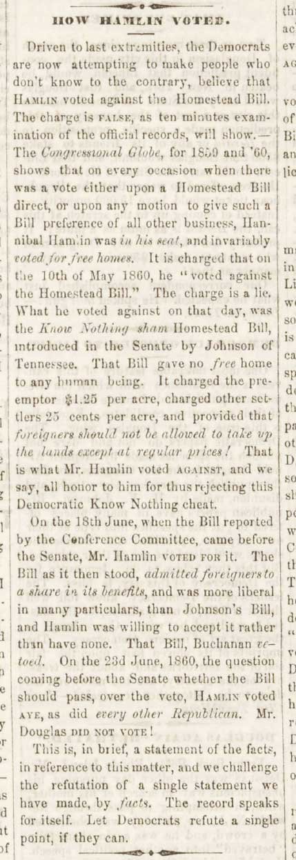 Freeport Wide Awake Abraham Lincoln Campaign Newspaper September 1, 1860 Article