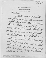 John F. Kennedy letter to his father Joseph P Kennedy Sr