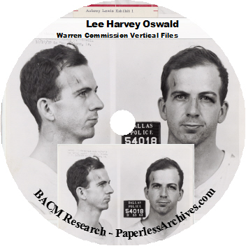 Kennedy Assassination Lee Harvey Oswald Warren Commission Vertical Files DVD-ROM