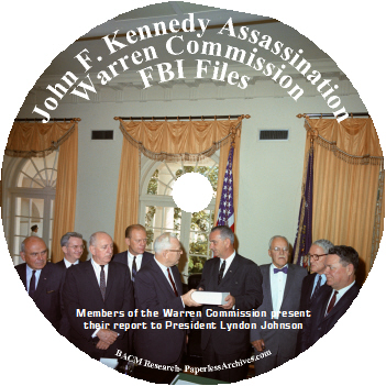 Kennedy Assassination Warren Commission FBI Files CD-ROM