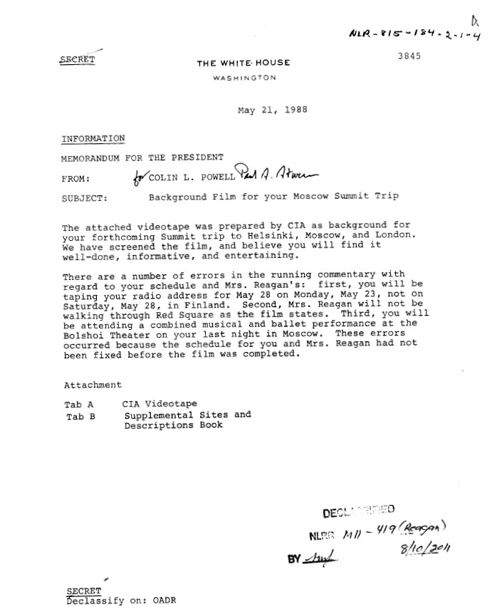 Ronald Reagan Cold War CIA Files 8