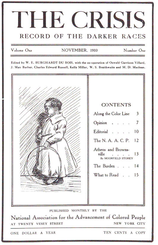 The Crisis Volume 1, Number 1, Page 1 - November 1910