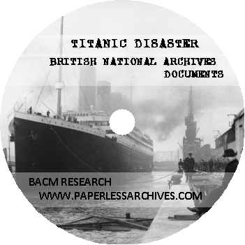 Titanic Disaster British National Archives Documents