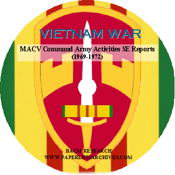 VietnamWr MACV Army Activities Reports (1969-1972) CD-ROM