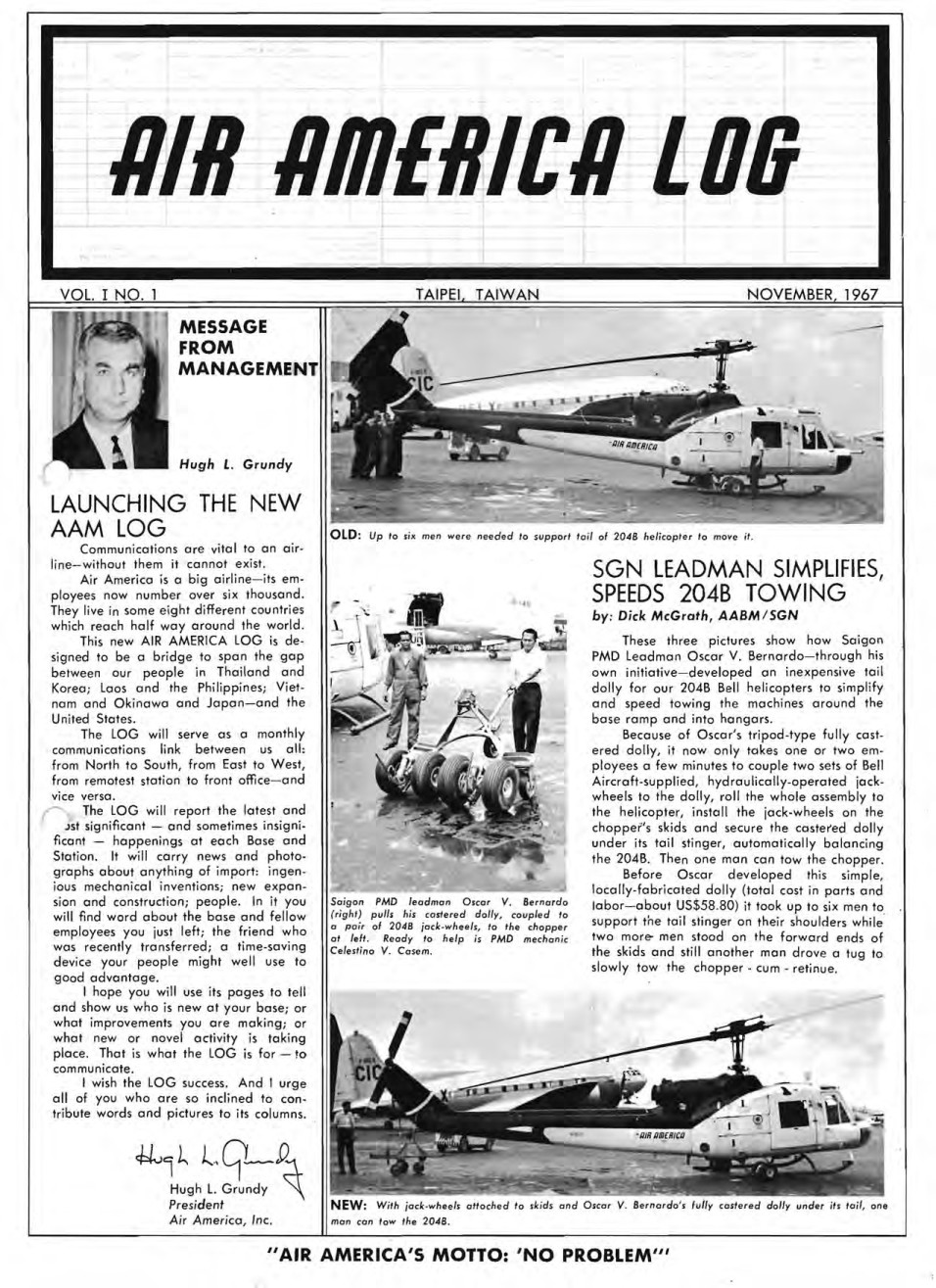 Vietnam War Air America - Air America Log 1