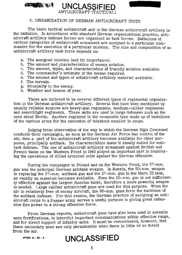 WWII Intelligence Service Tactical And Technical Trends Bulletins Page 3