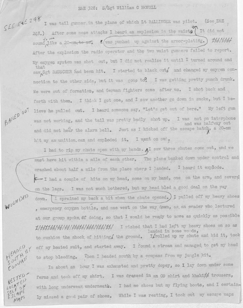 World War II Escape and and Evasion Report Sample Page 4