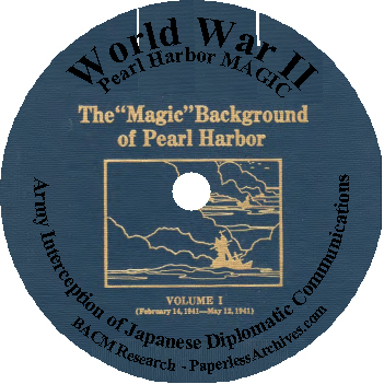 World War II Pearl Harbor MAGIC Army Interception of Japanese Diplomatic Communications CD-ROM