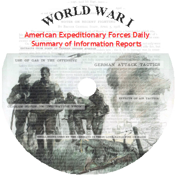 World War I American Expeditionary Forces Daily Summary of Information Reports CD-ROM