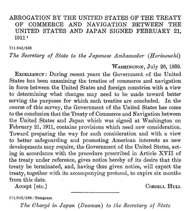July-26-1939-Abrogation-by-the-United-States-of-the-treaty-of-commerce-and-navigation-between-the-United-States-and-Japan-signed-February-21-1911